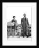 1960s 1970s family taking a walk sidewalk by Anonymous
