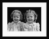 1930s portrait twin girls smiling by Anonymous