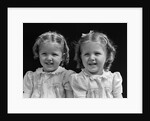 1930s portrait twin girls smiling by Anonymous
