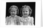 1930s portrait twin girls smiling by Anonymous