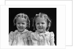 1930s portrait twin girls smiling by Anonymous