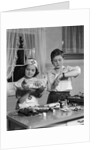 1950s two children playing doctor nurse by Anonymous