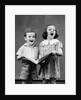 1930s two children standing singing by Anonymous
