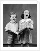1930s two children standing singing by Anonymous