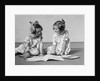 1930s two girls painting in book with watercolors by Anonymous