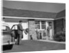 1950s family greeting father in driveway by Anonymous