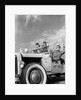1950s teens in roofless hotrod with graffiti atom & eve no kissing etc. by Anonymous