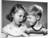 1950s boy and girl arguing head to head by Anonymous