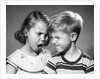 1950s boy and girl arguing head to head by Anonymous