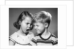 1950s boy and girl arguing head to head by Anonymous