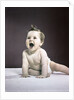 1940s 1950s laughing happy baby by Anonymous