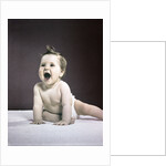 1940s 1950s laughing happy baby by Anonymous