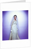 1960s young woman bride portrait bridal veil empire waist gown lace bodice by Corbis