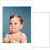 1960s baby portrait serious facial expression by Anonymous