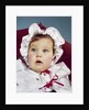1960s baby wearing raincoat and hat by Anonymous