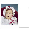 1960s baby wearing raincoat and hat by Anonymous