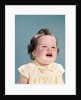 1960s smiling baby open mouth showing two new teeth gums teething by Anonymous