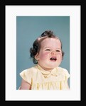 1960s smiling baby open mouth showing two new teeth gums teething by Anonymous