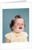 1960s smiling baby open mouth showing two new teeth gums teething by Anonymous
