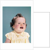 1960s smiling baby open mouth showing two new teeth gums teething by Anonymous