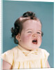 1950s 1960s unhappy crying baby mouth open showing new teeth teething pain by Anonymous