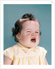 1950s 1960s unhappy crying baby mouth open showing new teeth teething pain by Anonymous