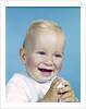 1950s 1960s happy laughing blond baby boy by Anonymous
