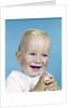 1950s 1960s happy laughing blond baby boy by Anonymous