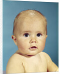 1960s portrait adorable sincere baby looking at camera by Anonymous
