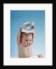 1960s baby holding budget sign above his head by Anonymous