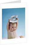 1960s baby holding budget sign above his head by Anonymous