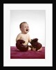 1960s crying baby wearing large boxing gloves by Anonymous