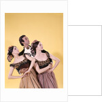 1970s spanish ballet dancer man two women costumes posed together by Anonymous