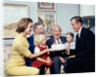 1960s three generation family with birthday cake by Anonymous