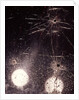 1970s bullet holes and raindrops on shattered glass windshield by Anonymous