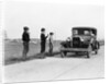 1930s 1920s man driving ford model a car 3 boys hitchhiking by Anonymous