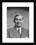 1950s mature middle aged man smiling business suit tie happy amused funny face expression by Anonymous