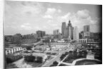 1940s skyline of business district of houston texas from city hall by Anonymous