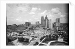 1940s skyline of business district of houston texas from city hall by Anonymous