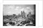 1940s skyline of business district of houston texas from city hall by Anonymous