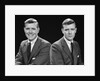 1950s double exposure of man with a smile and a frown wearing a suit by Anonymous