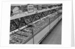 1950s grocery store meat section by Anonymous