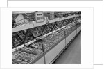 1950s grocery store meat section by Anonymous
