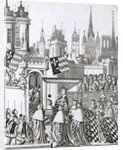 Isabella of Bavaria, Wife of Charles, King of France, entering Paris with great ceremony. by Anonymous