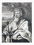 Saint Paul. An engraving by Gaspar Hubern of an original by Peter Paul Rubens