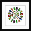 Flower Beetles in circular pattern design by Anonymous