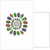 Flower Beetles in circular pattern design by Anonymous