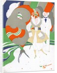 Caricature of flappers wearing furs by Anonymous