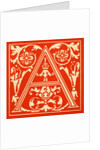 The letter A by Anonymous
