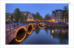 Evening light old buildings and bridge along the many Canals of Amsterdam, Netherlands by Anonymous